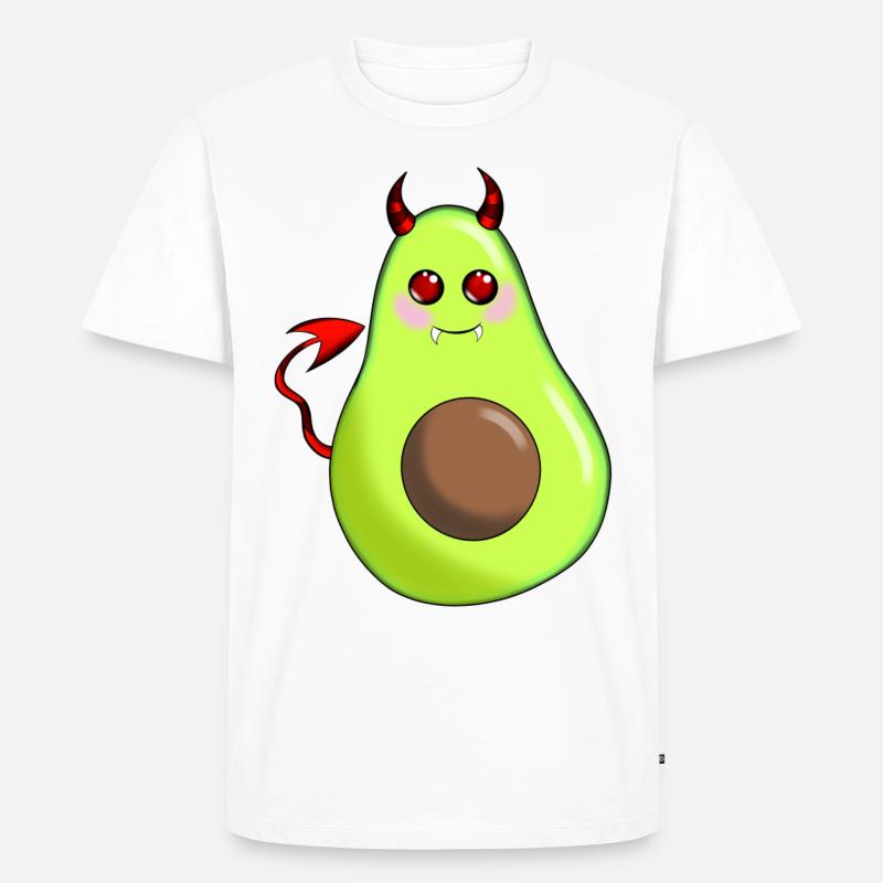 Devil Avocado - Männer Premium Bio T-Shirt - Weiß