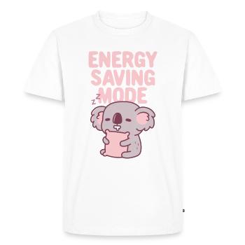 Cute Koala Bear Energy Saving Mode Funny - Men's Premium Organic T-Shirt - white - Front - Nico (187cm)