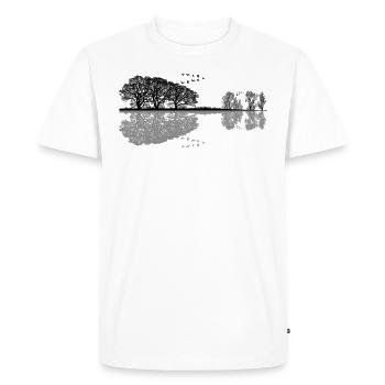 Guitare naturelle - T-shirt Premium bio Homme - blanc - Devant - Nico (187cm)