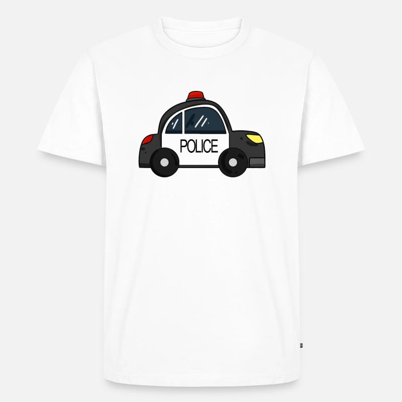 Polizei Auto - Männer Premium Bio T-Shirt - Weiß