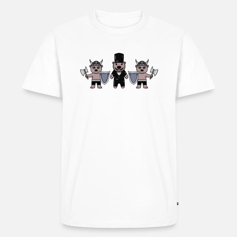 Bräutigam Security Wikinger - Männer Premium Bio T-Shirt - Weiß
