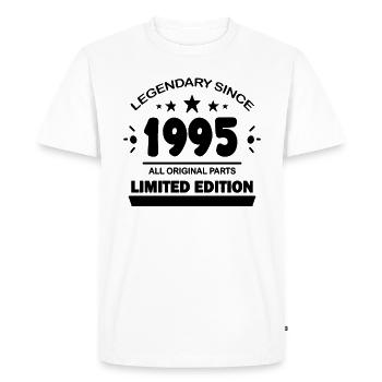 1995 - Né en 1995 - T-shirt Premium bio Homme - blanc - Devant - Nico (187cm)