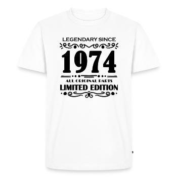 1974 - T-shirt Premium bio Homme - blanc - Devant - Nico (187cm)