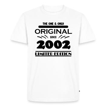 2002 - Year of construction 2002 - Born 2002 - Men's Premium Organic T-Shirt - white - Front - Nico (187cm)