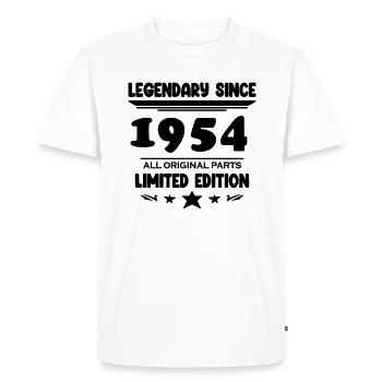1954 - Born 1954 - Year of construction 1954 - Men's Premium Organic T-Shirt - white - Front - Nico (187cm)