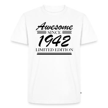 1942 - Born 1942 - Fantastic since 1942 - Men's Premium Organic T-Shirt - white - Front - Nico (187cm)