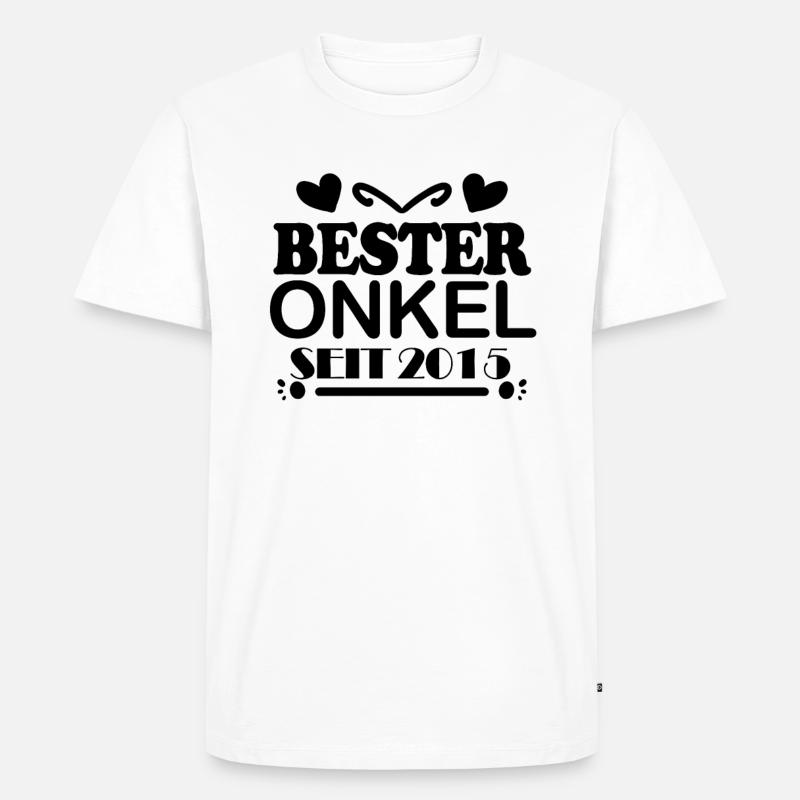 Bester Onkel seit 2015 - Männer Premium Bio T-Shirt - Weiß