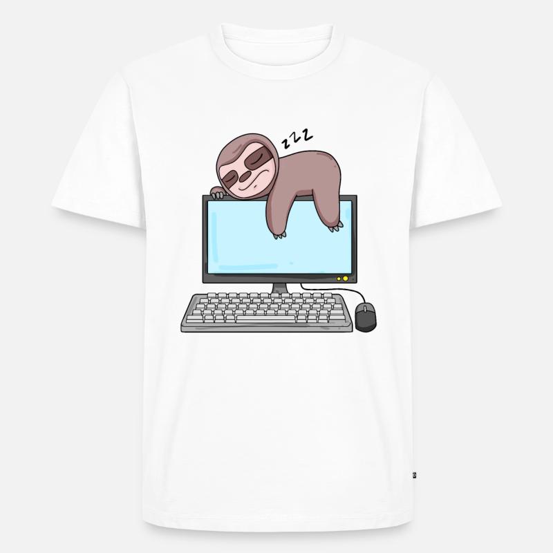 Computer Nerd Programmer Gift - Men's Premium Organic T-Shirt - white