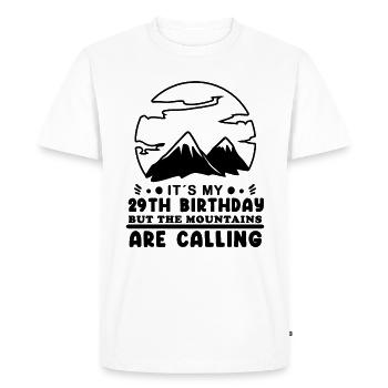 Mountain Wanderer 29ème anniversaire cadeau de 29 ans - T-shirt Premium bio Homme - blanc - Devant - Nico (187cm)