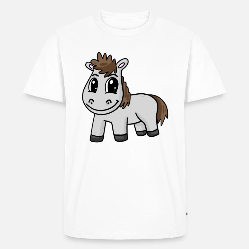 Pferd - Männer Premium Bio T-Shirt - Weiß