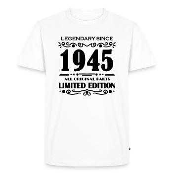 1945 - Born 1945 - Built in 1945 - Men's Premium Organic T-Shirt - white - Front - Nico (187cm)