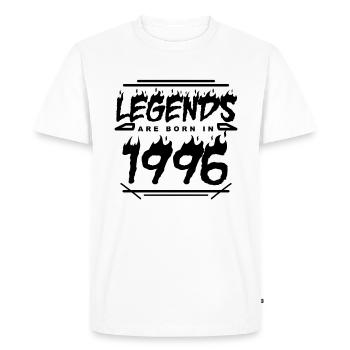 Légende 1996 - Année de construction 1996 - Année de construction 1996 - T-shirt Premium bio Homme - blanc - Devant - Nico (187cm)