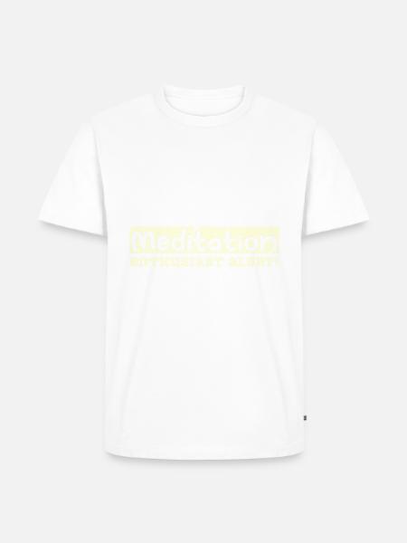 Meditation enthusiast alert! - Männer Premium Bio T-Shirt - Weiß