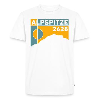 Alpspitze Tour Altitude Hike via ferrata Bavaria - Men's Premium Organic T-Shirt - white - Front - Nico (187cm)