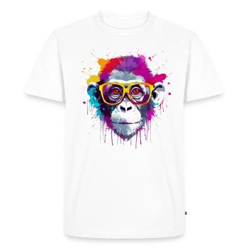 Ben le singe - T-shirt Premium bio Homme - blanc - Devant - Nico (187cm)