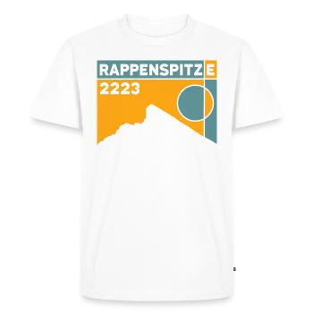 Rappenspitze Crossing Mountain Tour Souvenir - Men's Premium Organic T-Shirt - white - Front - Nico (187cm)