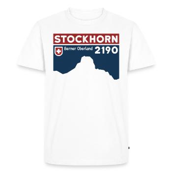 Randonnée dans le Stockhorn, Oberland bernois, randonnée à Thoune - T-shirt Premium bio Homme - blanc - Devant - Nico (187cm)