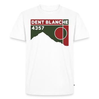 Dent Blanche Granges Valais Itinéraire normal randonnée alpine - T-shirt Premium bio Homme - blanc - Devant - Nico (187cm)