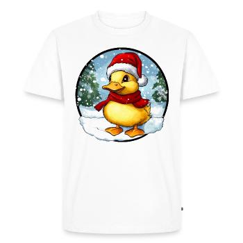 Noël des canetons - T-shirt Premium bio Homme - blanc - Devant - Nico (187cm)