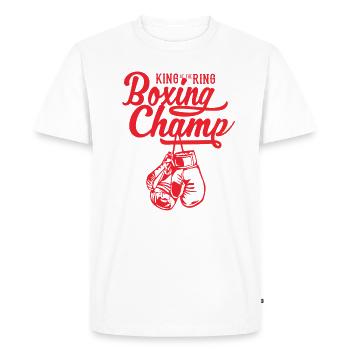 Boxing Champ - Men's Premium Organic T-Shirt - white - Front - Nico (187cm)