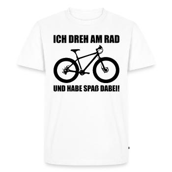 Lustiger Fahrrad Spruch T-Shirt Bike Geschenkidee - Männer Premium Bio T-Shirt - Weiß - Vorne - Nico (187cm)