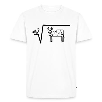 Racine de canard de vache, mathématiques, mathématiques Lk - T-shirt Premium bio Homme - blanc - Devant - Nico (187cm)