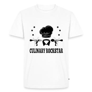 Cooking Star - Chef Gift Idea - Men's Premium Organic T-Shirt - white - Front - Nico (187cm)
