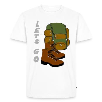 Let s go migrer - T-shirt Premium bio Homme - blanc - Devant - Nico (187cm)