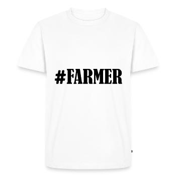 agriculteur agriculteur agriculteur paysanne idée cadeau - T-shirt Premium bio Homme - blanc - Devant - Nico (187cm)