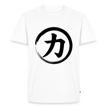 Caractère chinois pour force - chine, asie - T-shirt Premium bio Homme - blanc - Devant - Nico (187cm)