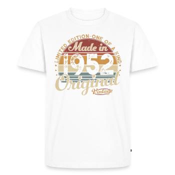 Vintage 1952 Vintage Retro Cadeau d’anniversaire - T-shirt Premium bio Homme - blanc - Devant - Nico (187cm)
