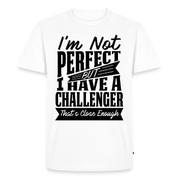PARFAIT AVEC CHALLENGER - T-shirt Premium bio Homme - blanc - Devant - Nico (187cm)