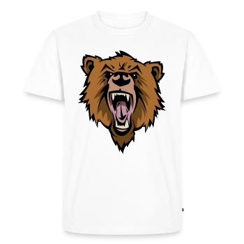 bear - Men's Premium Organic T-Shirt - white - Front - Nico (187cm)