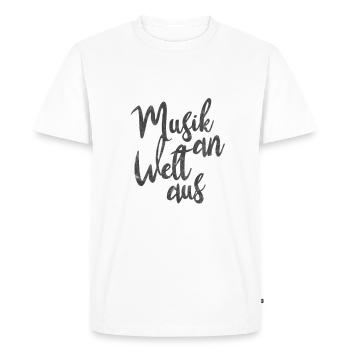 Musique au monde de DJ Djane musicien disant cadeau - T-shirt Premium bio Homme - blanc - Devant - Nico (187cm)