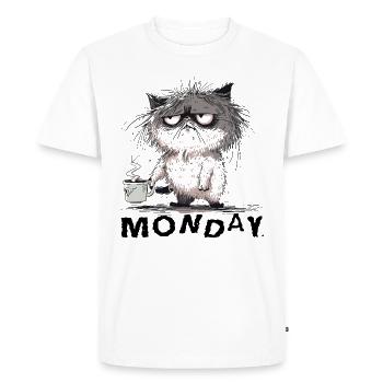 with coffee - Men's Premium Organic T-Shirt - white - Front - Nico (187cm)