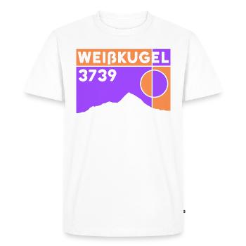 Weißkugel Weisskugel Hochtour Ski de randonnée Normalweg - T-shirt Premium bio Homme - blanc - Devant - Nico (187cm)