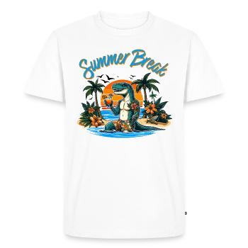 Summer Break - Men's Premium Organic T-Shirt - white - Front - Nico (187cm)