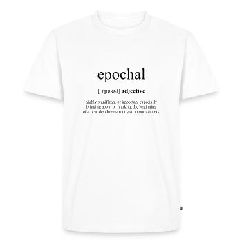 Dictionnaire des définitions d'époque - T-shirt Premium bio Homme - blanc - Devant - Nico (187cm)