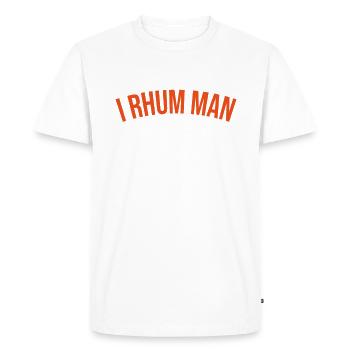 Humour alcool Rhum - T-shirt Premium bio Homme - blanc - Devant - Nico (187cm)