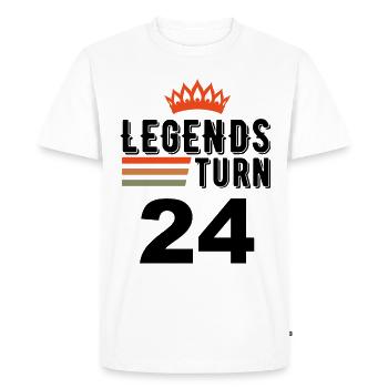 24 Birthday, Legends turn 24 - Men's Premium Organic T-Shirt - white - Front - Nico (187cm)