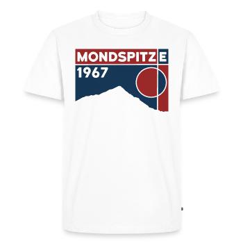 Montagne Mondspitze Randonnée Randonnée à ski d’altitude Brandnertal - T-shirt Premium bio Homme - blanc - Devant - Nico (187cm)