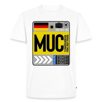 Aéroport de Munich - T-shirt Premium bio Homme - blanc - Devant - Nico (187cm)