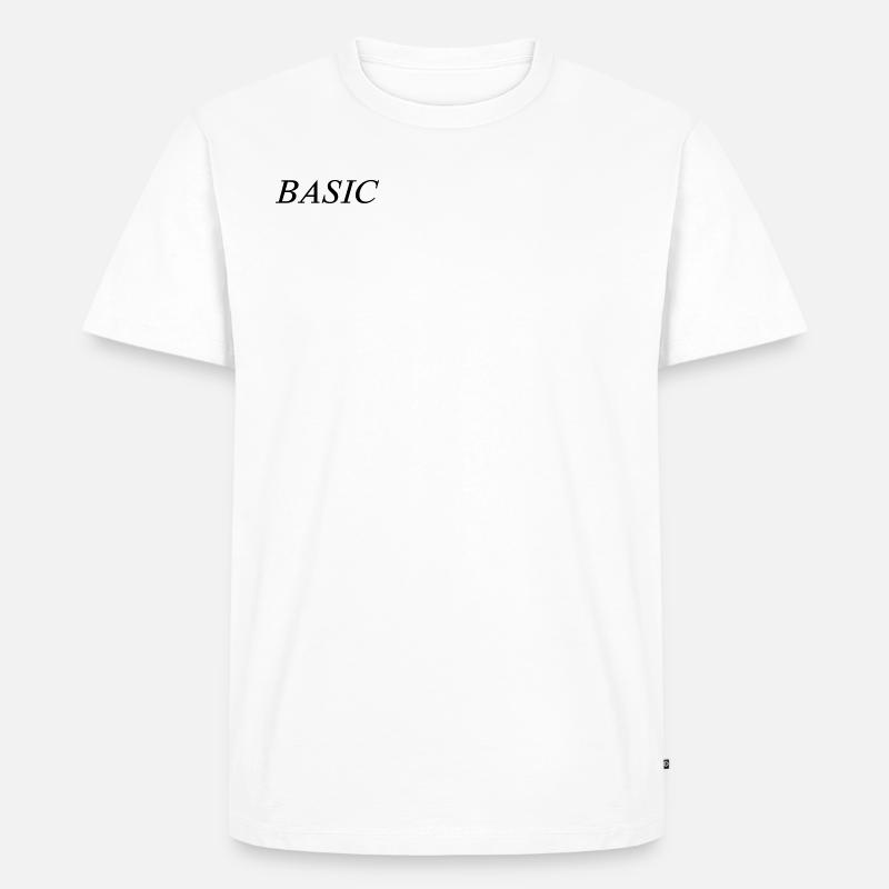 "Basic" - Men's Premium Organic T-Shirt - white