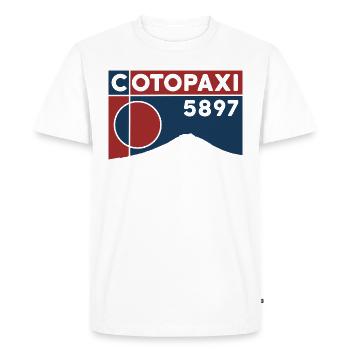 Cadeau souvenir du sommet de l’ascension en altitude de Cotopaxi - T-shirt Premium bio Homme - blanc - Devant - Nico (187cm)