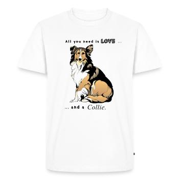colley - T-shirt Premium bio Homme - blanc - Devant - Nico (187cm)