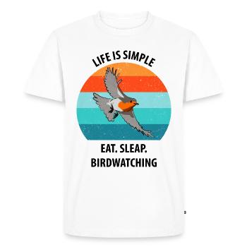 Bird Watching Bird Watching Birding Bird - Men's Premium Organic T-Shirt - white - Front - Nico (187cm)