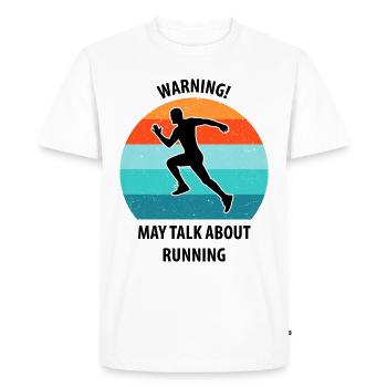 Floorball Floorball Hockey sur gazon Hockey en salle - T-shirt Premium bio Homme - blanc - Devant - Nico (187cm)