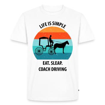 Coachman Carriage Horse-drawn carriage Carriage - Men's Premium Organic T-Shirt - white - Front - Nico (187cm)