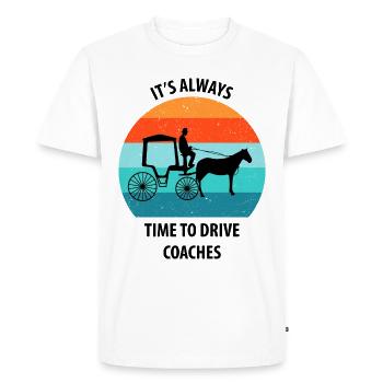 Coachman Carriage Horse-drawn carriage Carriage - Men's Premium Organic T-Shirt - white - Front - Nico (187cm)