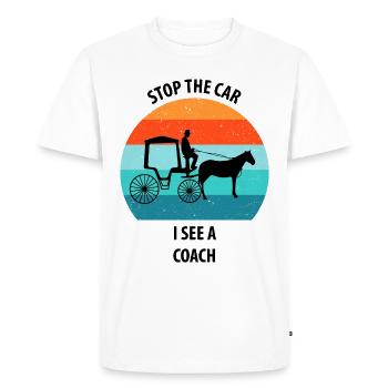 Coachman Carriage Horse-drawn carriage Carriage - Men's Premium Organic T-Shirt - white - Front - Nico (187cm)